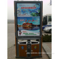 Free standing double side bus led display with dustbin
